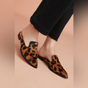 Anthropologie Schutz Leopard Studded Slides